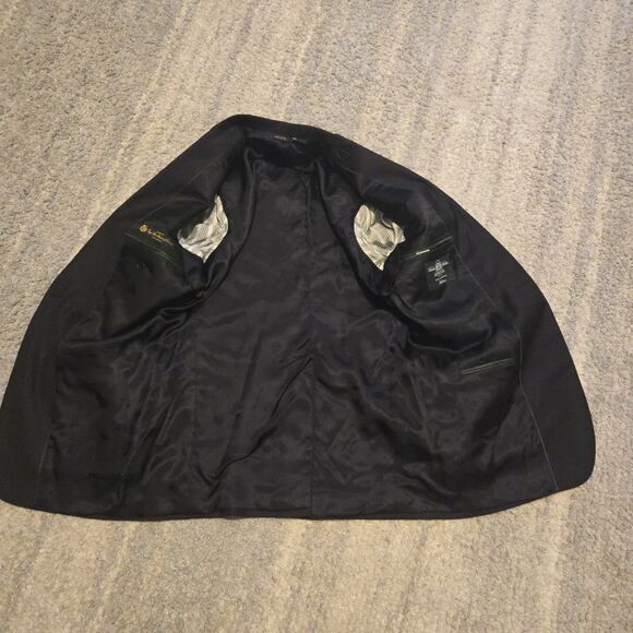 Brooks Brothers 1818 Madison X Loro Piana 40L Gold  Buttons Blazer Navy Blue - Picture 4 of 10